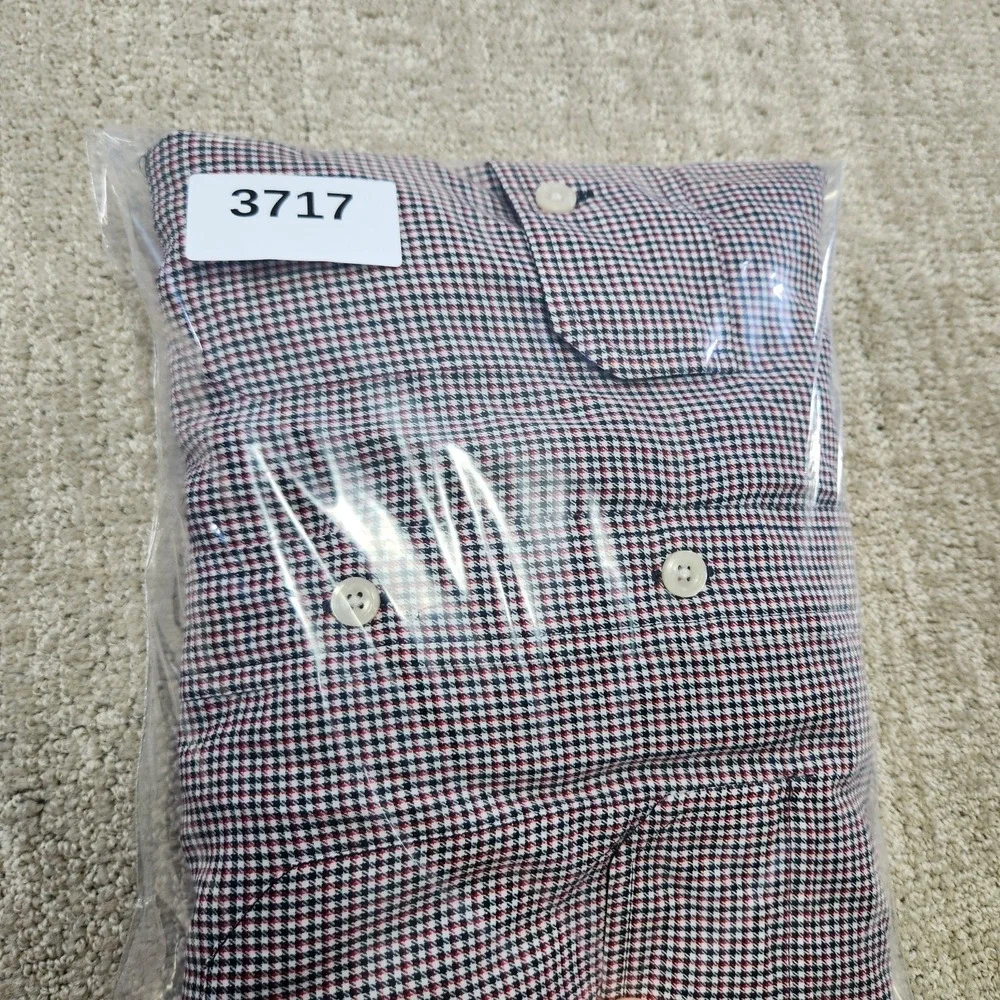 Vintage 90s Polo Ralph Lauren Gi Shirt Men XL Houndstooth Work Pockets *READ USA